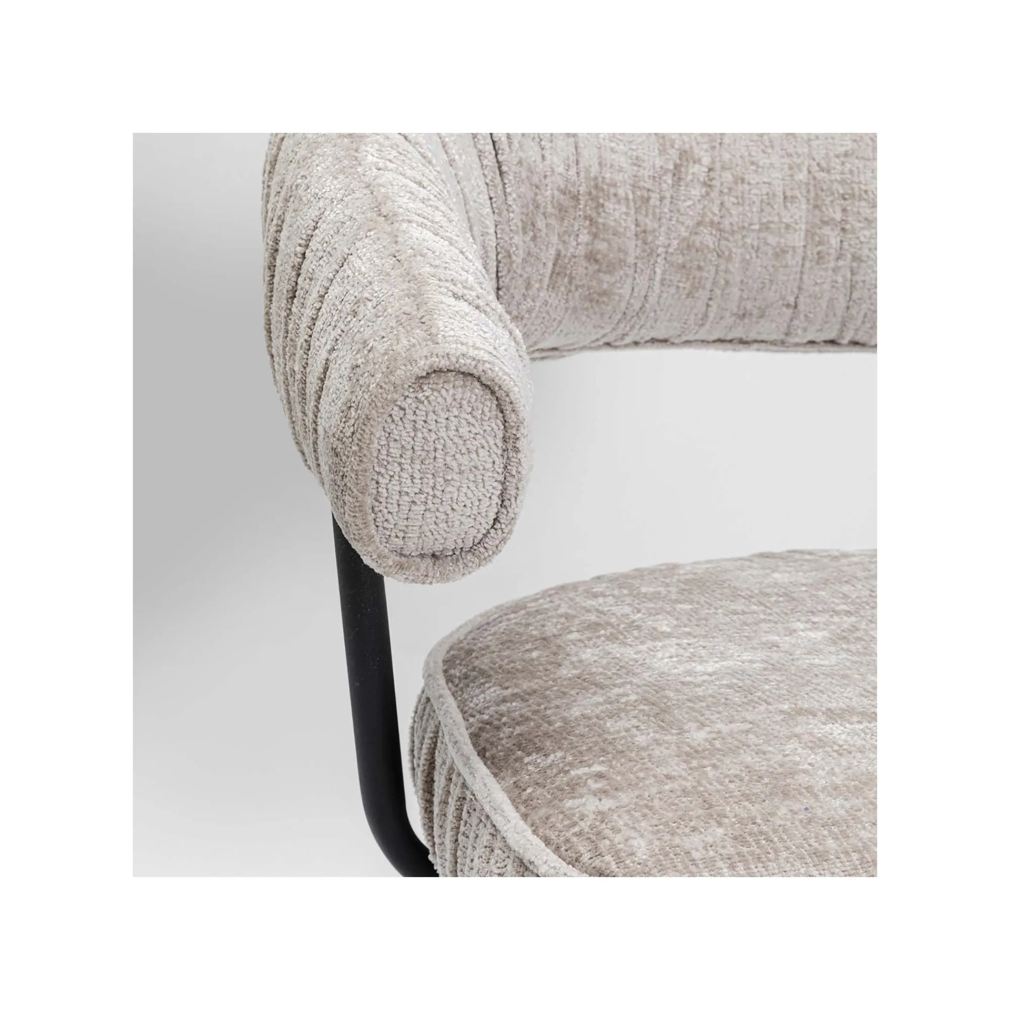 KARE Design Chaise Avec Accoudoirs Pivotante Arabella Grise ^ Chaise