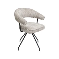 KARE Design Chaise Avec Accoudoirs Pivotante Arabella Grise ^ Chaise