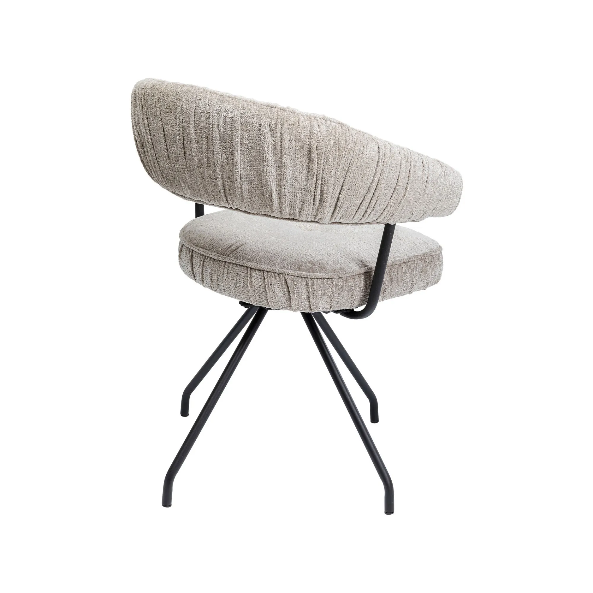 KARE Design Chaise Avec Accoudoirs Pivotante Arabella Grise ^ Chaise