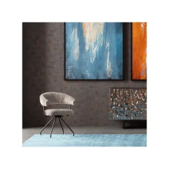 KARE Design Chaise Avec Accoudoirs Pivotante Arabella Grise ^ Chaise