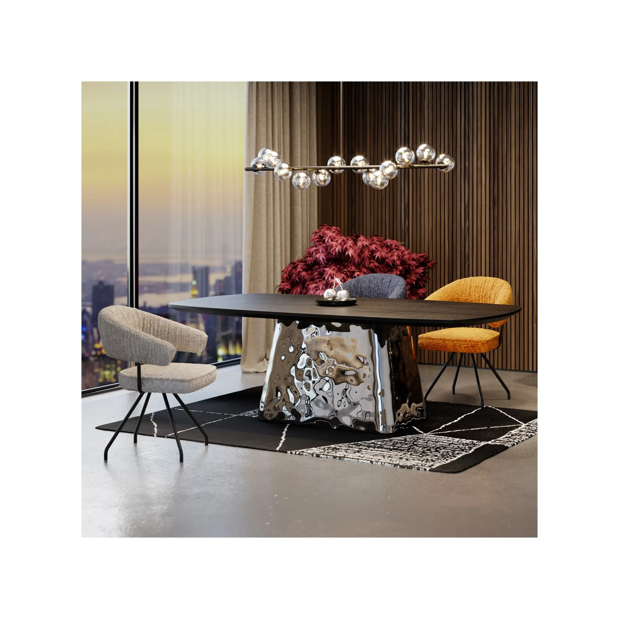 KARE Design Chaise Avec Accoudoirs Pivotante Arabella Bleue ^ Chaise