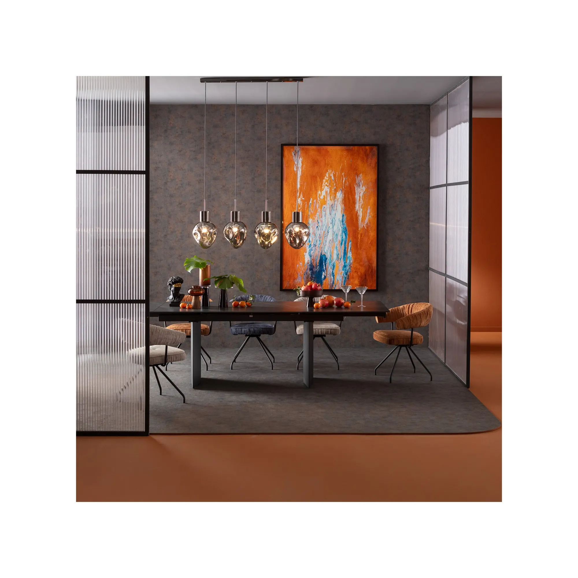 KARE Design Chaise Avec Accoudoirs Pivotante Arabella Orange ^ Chaise