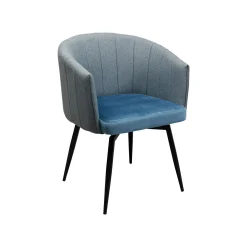 KARE Design Chaise Avec Accoudoirs Pivotante Merida Bleue ^ Chaise