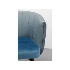 KARE Design Chaise Avec Accoudoirs Pivotante Merida Bleue ^ Chaise