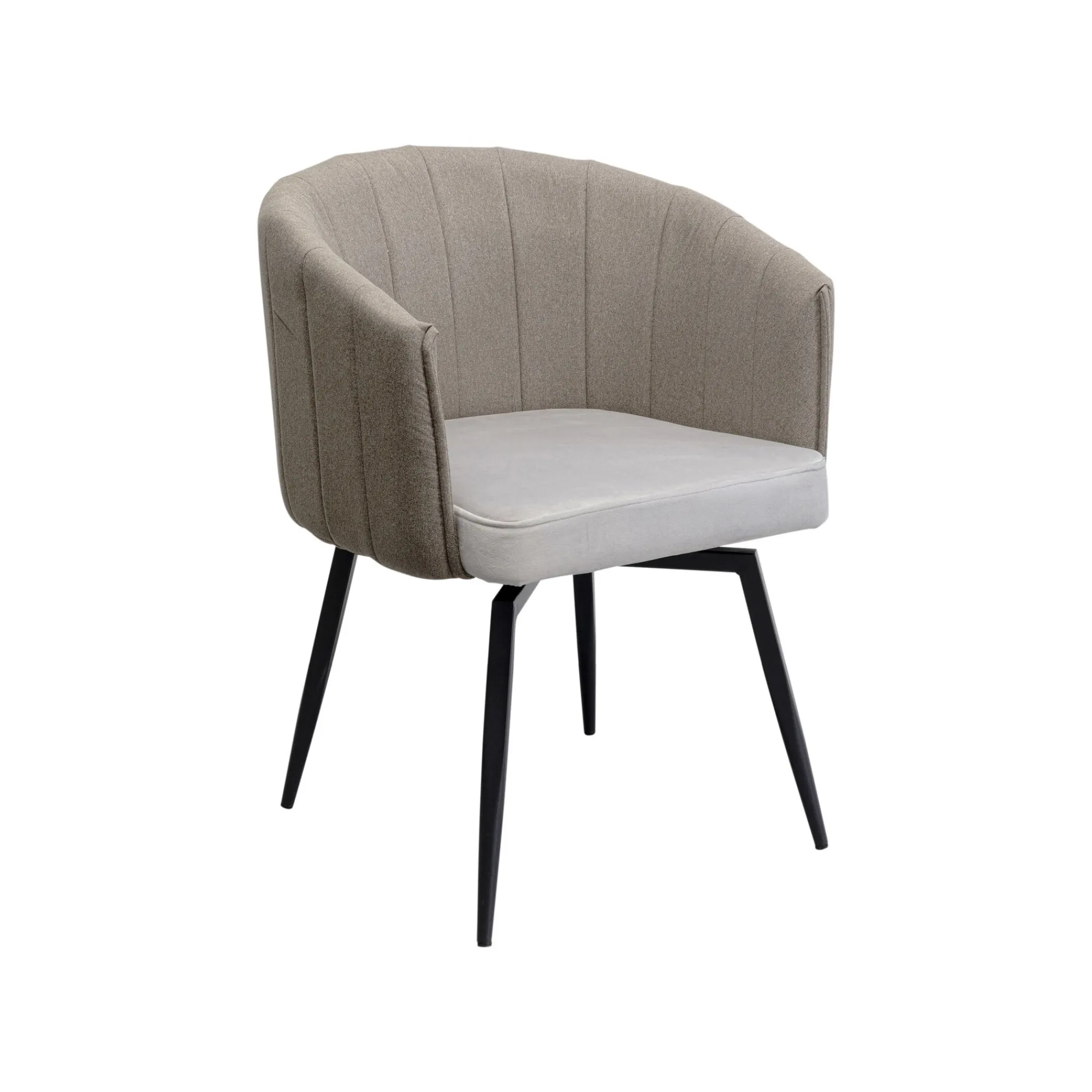 KARE Design Chaise Avec Accoudoirs Pivotante Merida Grise ^ Chaise