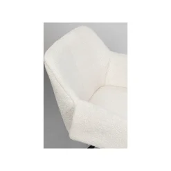 KARE Design Chaise Avec Accoudoirs Pivotante Bess Crème ^ Chaise|Chaise De Bureau