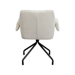 KARE Design Chaise Avec Accoudoirs Pivotante Bess Crème ^ Chaise|Chaise De Bureau