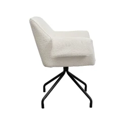 KARE Design Chaise Avec Accoudoirs Pivotante Bess Crème ^ Chaise|Chaise De Bureau
