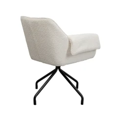 KARE Design Chaise Avec Accoudoirs Pivotante Bess Crème ^ Chaise|Chaise De Bureau