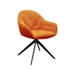 KARE Design Chaise Avec Accoudoirs Pivotante Carlito Mesh Orange ^ Chaise