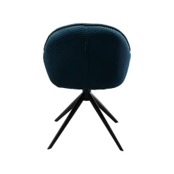 KARE Design Chaise Avec Accoudoirs Pivotante Carlito Mesh Bleue ^ Chaise