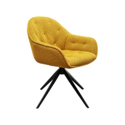 KARE Design Chaise Avec Accoudoirs Pivotante Carlito Mesh Jaune ^ Chaise