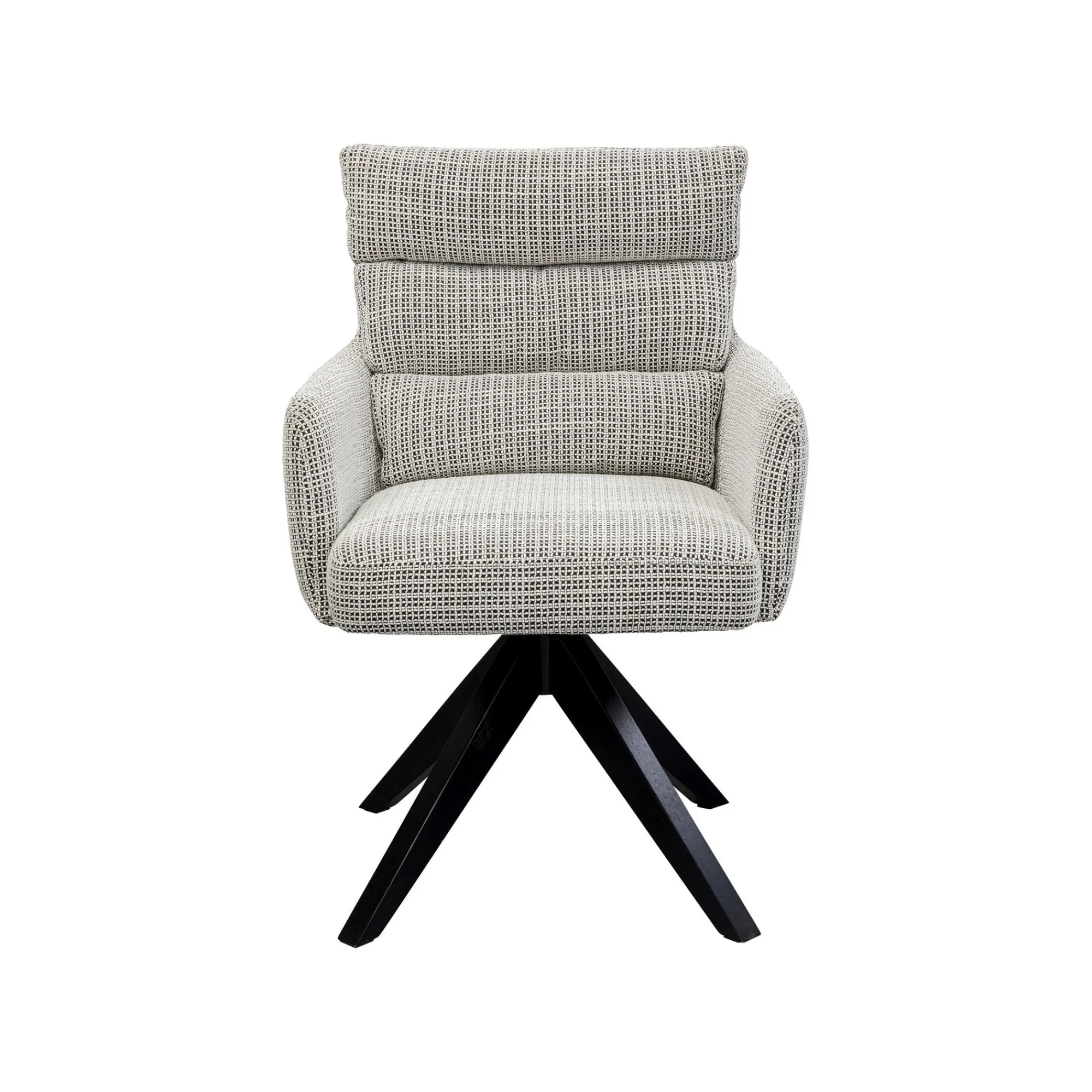 KARE Design Chaise Avec Accoudoirs Pivotante Bosse Noire Et Blanche ^ Chaise