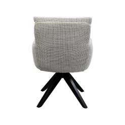 KARE Design Chaise Avec Accoudoirs Pivotante Bosse Noire Et Blanche ^ Chaise