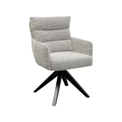 KARE Design Chaise Avec Accoudoirs Pivotante Bosse Noire Et Blanche ^ Chaise