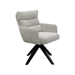 KARE Design Chaise Avec Accoudoirs Pivotante Bosse Noire Et Blanche ^ Chaise