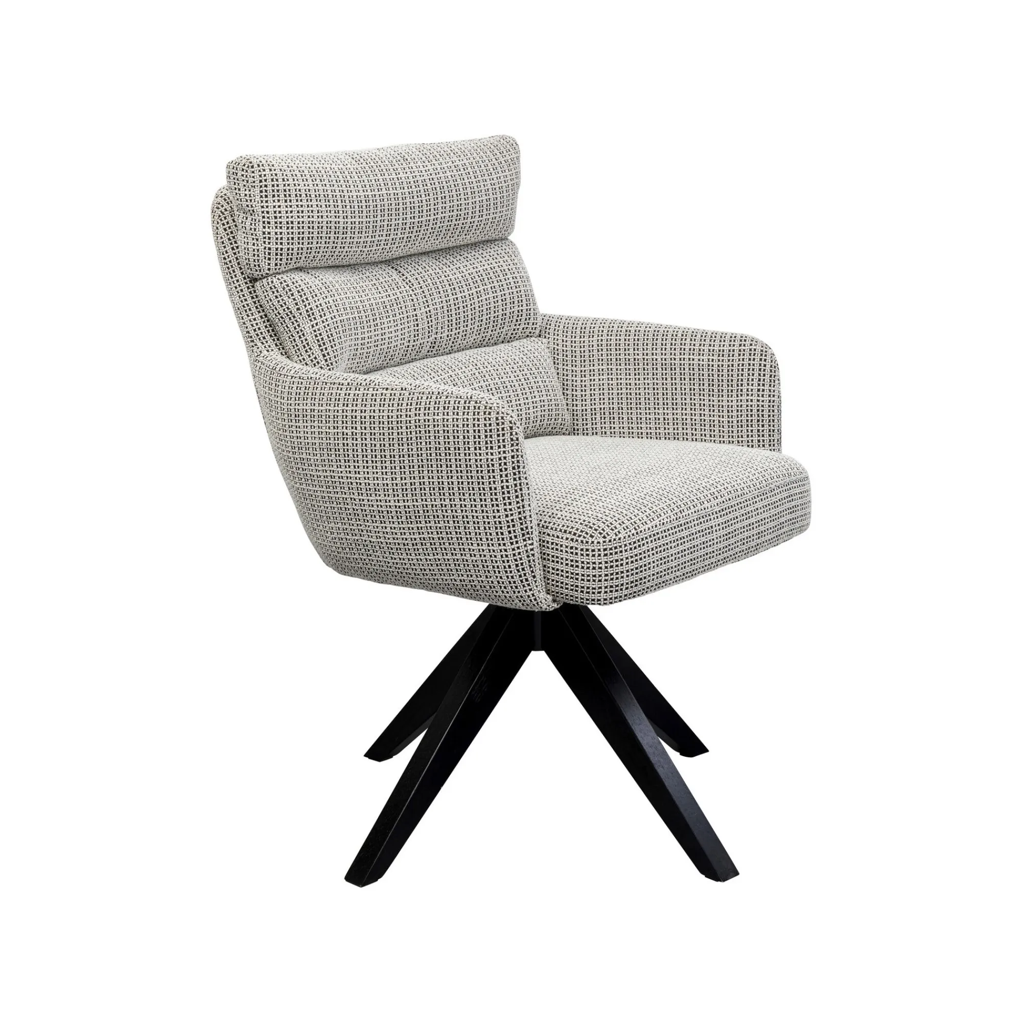 KARE Design Chaise Avec Accoudoirs Pivotante Bosse Noire Et Blanche ^ Chaise