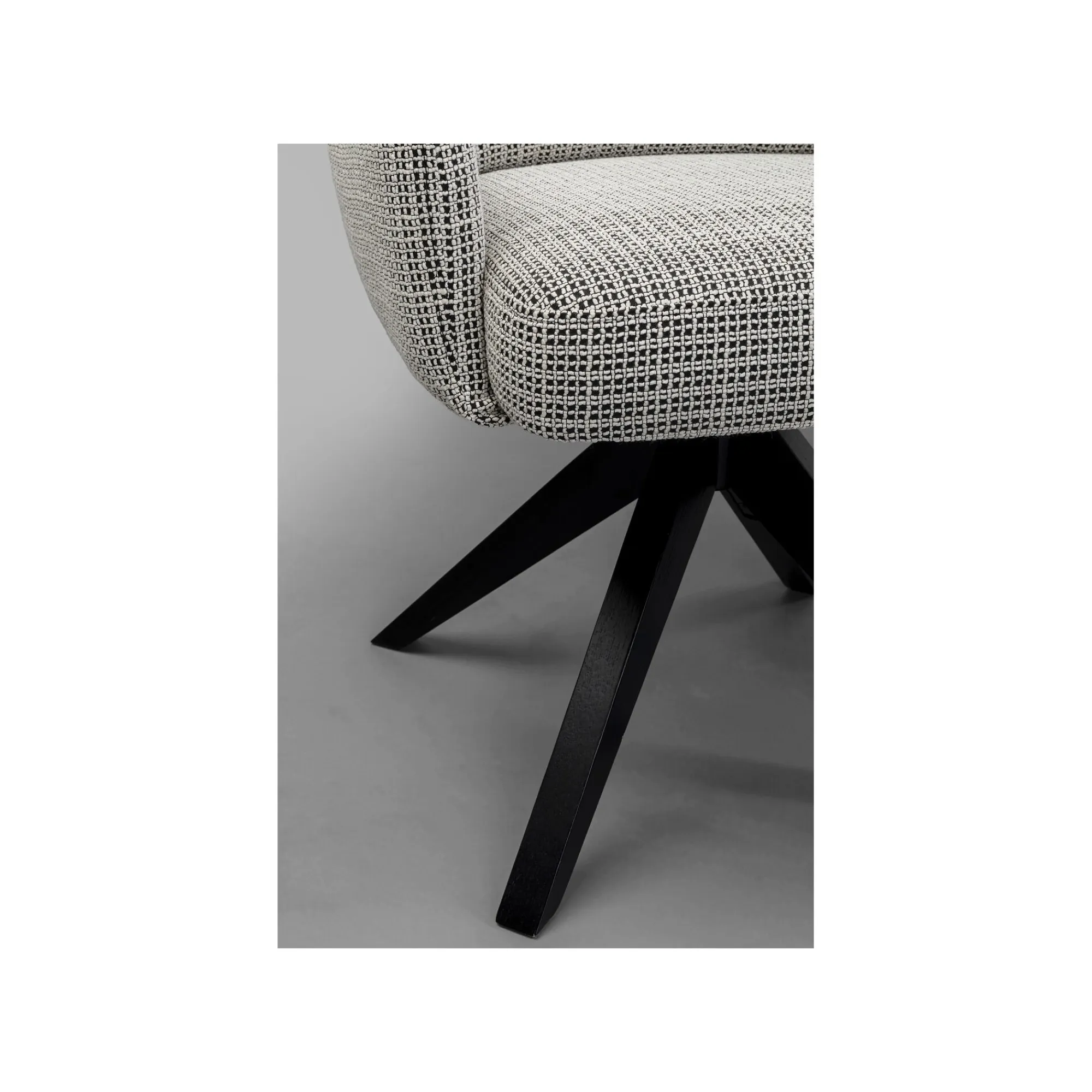 KARE Design Chaise Avec Accoudoirs Pivotante Bosse Noire Et Blanche ^ Chaise