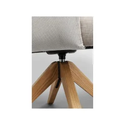 KARE Design Chaise Avec Accoudoirs Pivotante Bosse Crème ^ Chaise