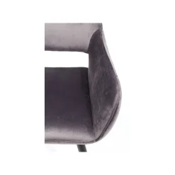 KARE Design Chaise Avec Accoudoirs San Francisco Velours Gris ^ Chaise