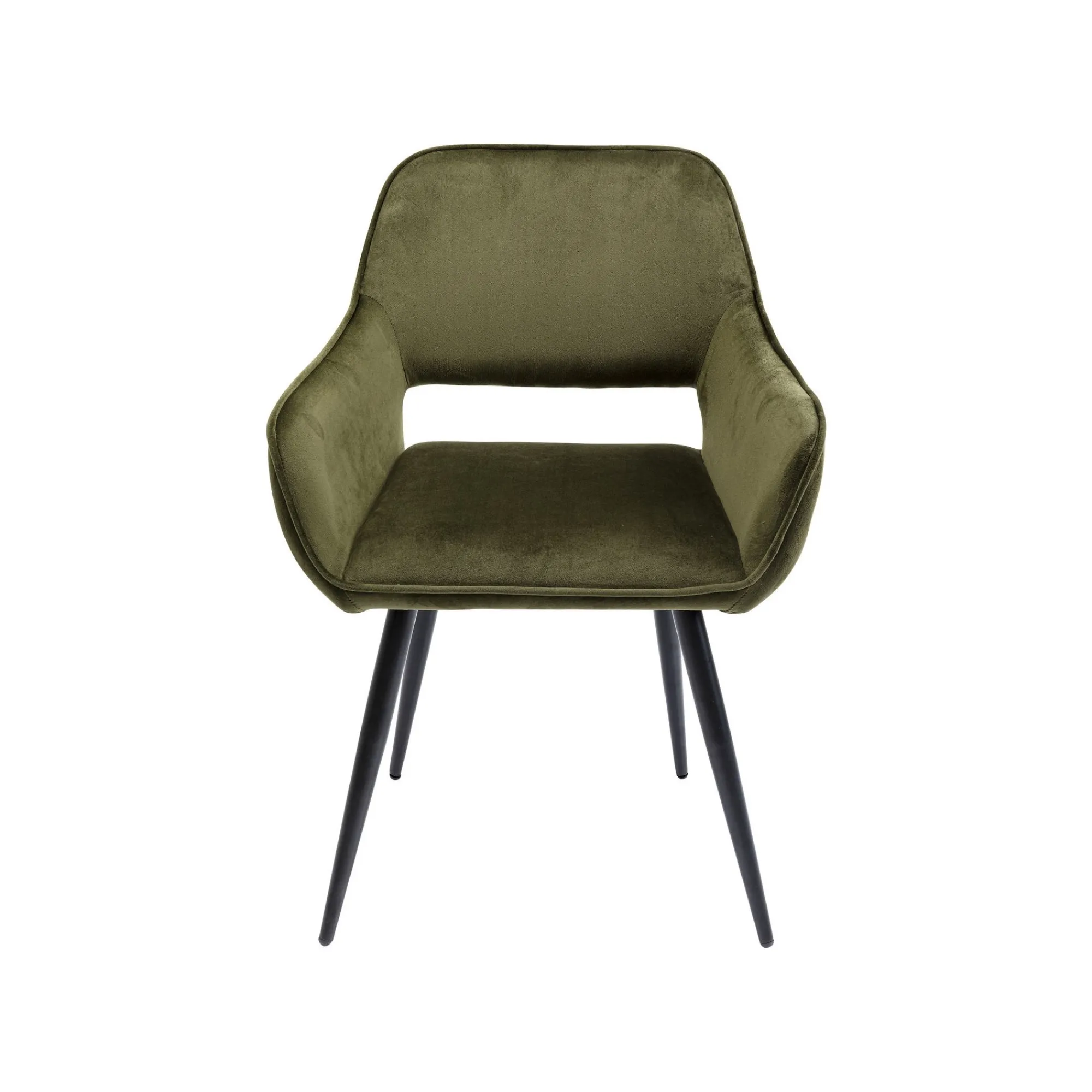 KARE Design Chaise Avec Accoudoirs San Francisco Velours Vert Foncé ^ Chaise
