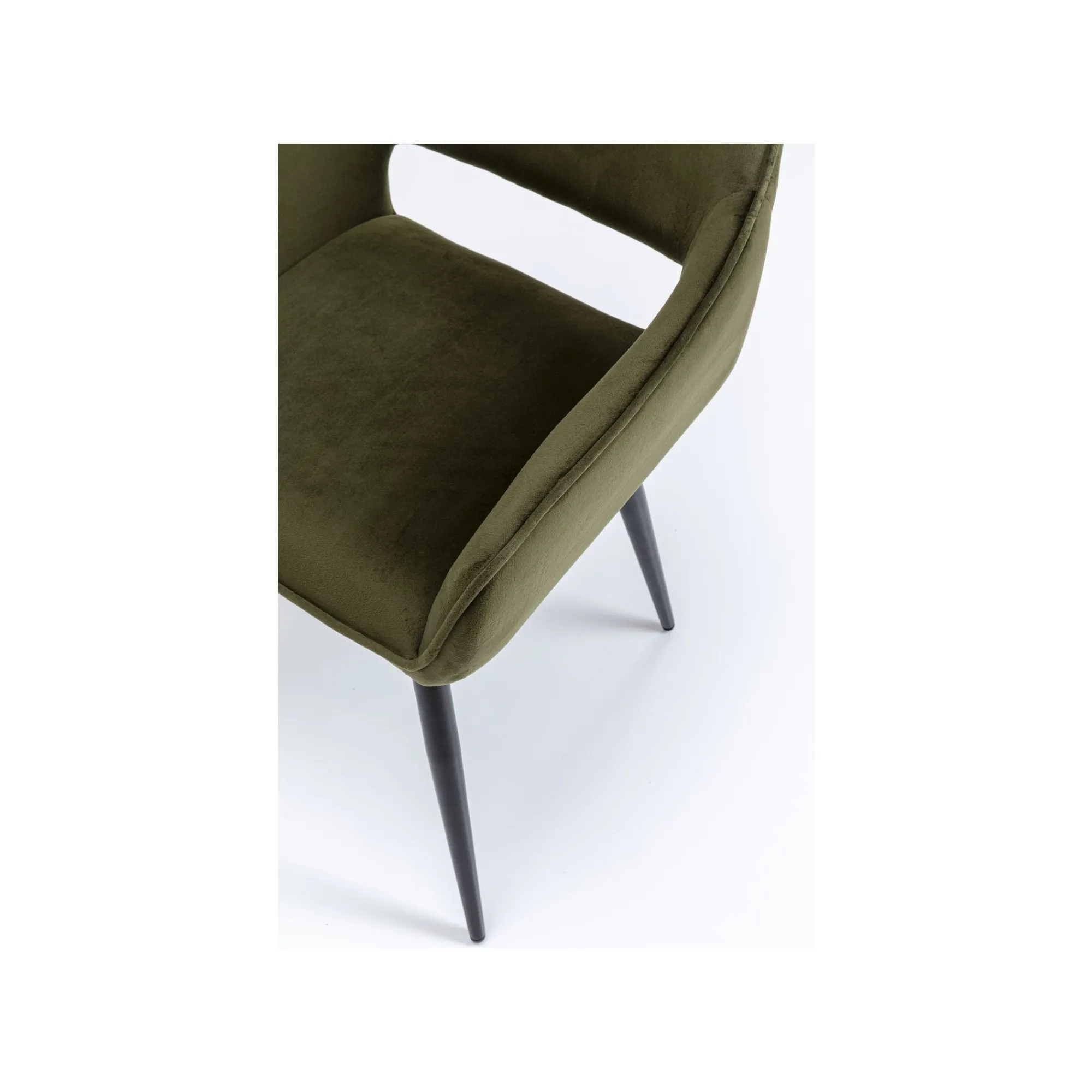 KARE Design Chaise Avec Accoudoirs San Francisco Velours Vert Foncé ^ Chaise