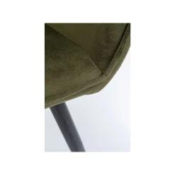 KARE Design Chaise Avec Accoudoirs San Francisco Velours Vert Foncé ^ Chaise