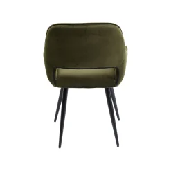 KARE Design Chaise Avec Accoudoirs San Francisco Velours Vert Foncé ^ Chaise