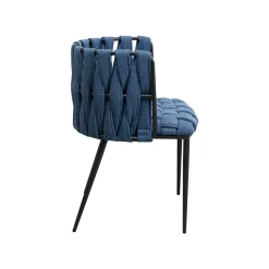 KARE Design Chaise Avec Accoudoirs Saluti Bleue ^ Chaise