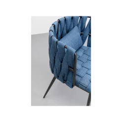 KARE Design Chaise Avec Accoudoirs Saluti Bleue ^ Chaise