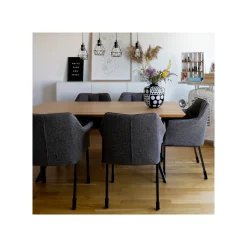 KARE Design Chaise Avec Accoudoirs Thinktank Grise ^ Chaise