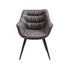 KARE Design Chaise Avec Accoudoirs Thelma Grise ^ Chaise