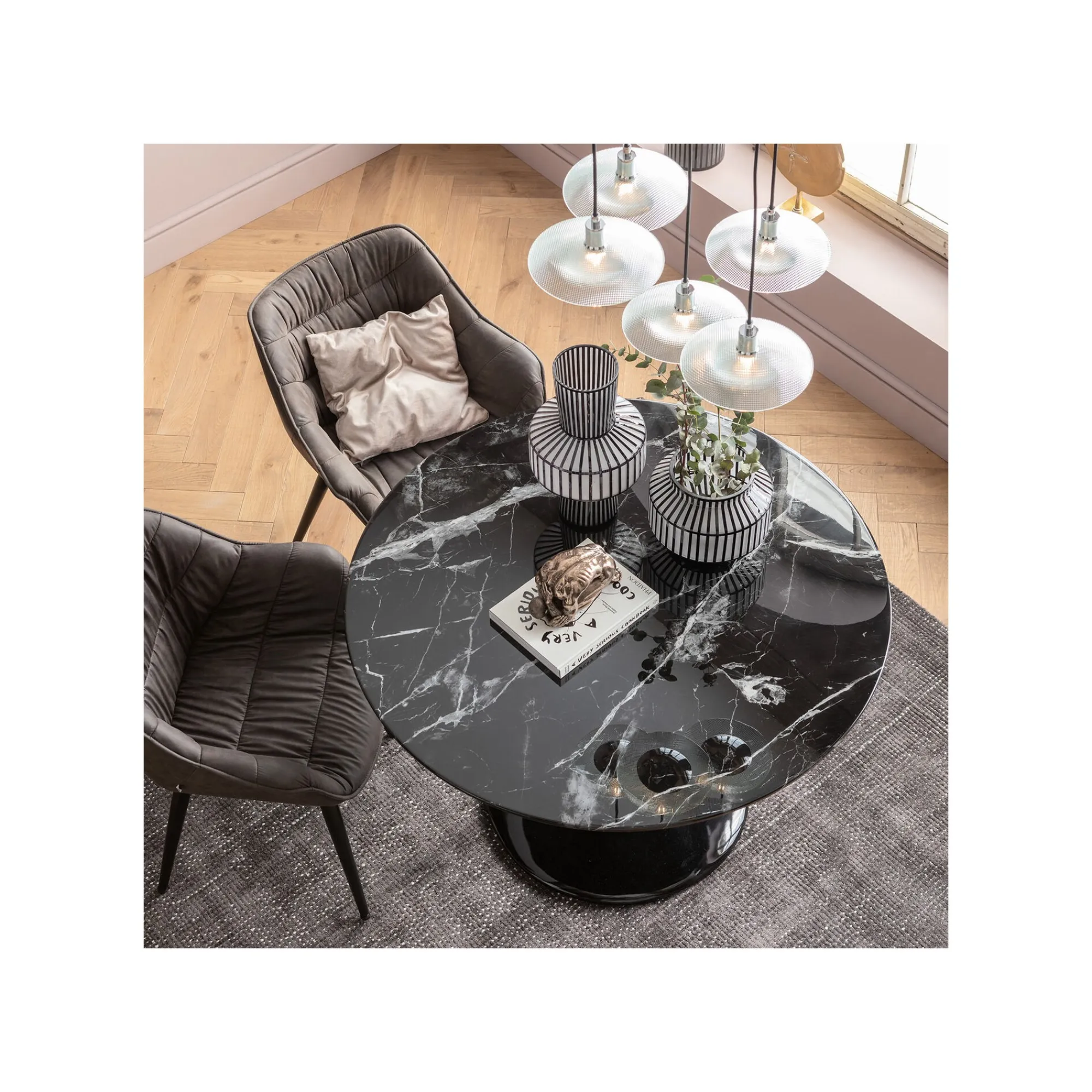 KARE Design Chaise Avec Accoudoirs Thelma Grise ^ Chaise