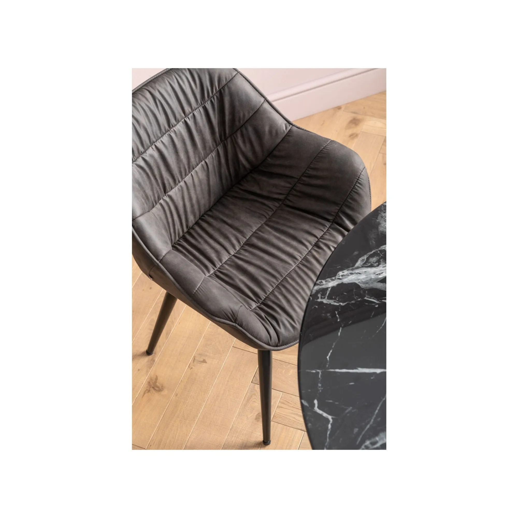 KARE Design Chaise Avec Accoudoirs Thelma Grise ^ Chaise