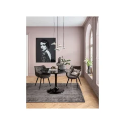 KARE Design Chaise Avec Accoudoirs Thelma Grise ^ Chaise