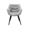 KARE Design Chaise Avec Accoudoirs Thelma Melange Grise ^ Chaise
