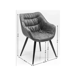 KARE Design Chaise Avec Accoudoirs Thelma Melange Verte ^ Chaise