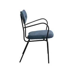 KARE Design Chaise Avec Accoudoirs Viola Bleue ^ Chaise