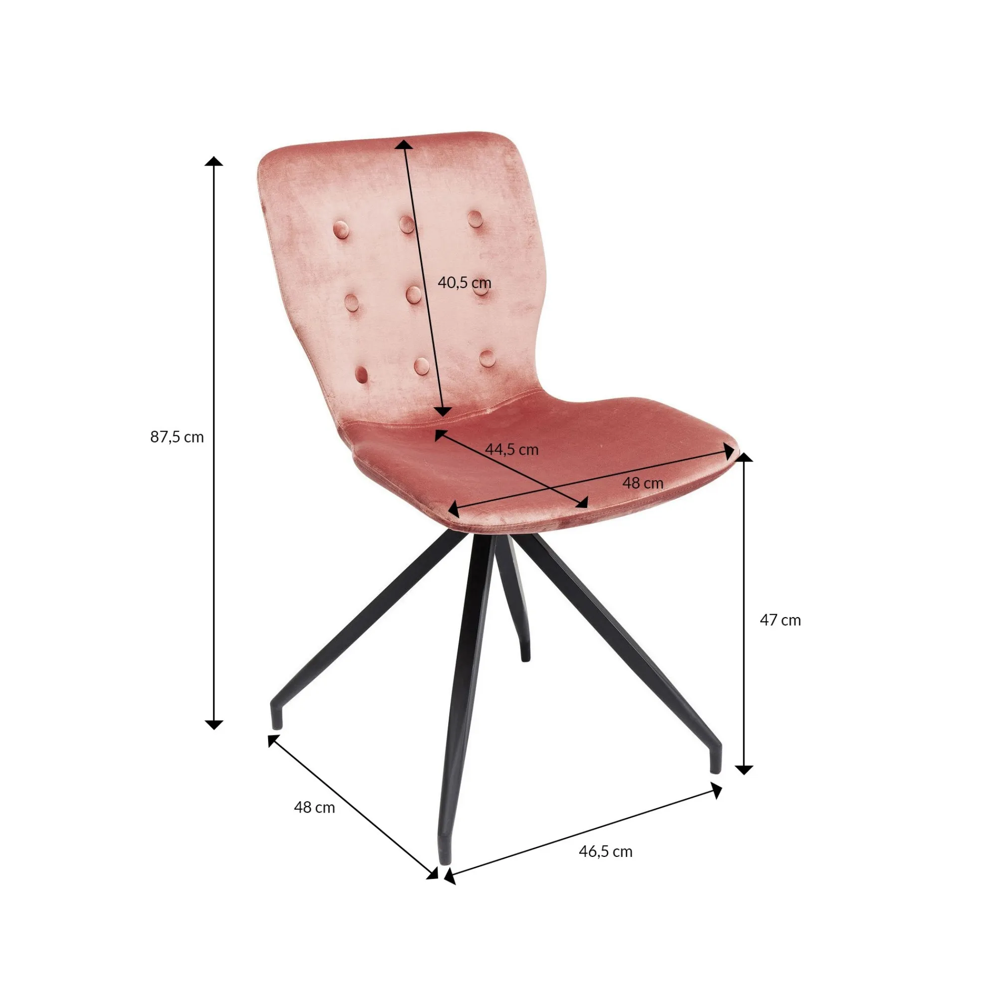 KARE Design Chaise Butterfly Velours Rose ^ Chaise
