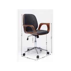 KARE Design Chaise De Bureau Pivotante Patron Noyer ^ Chaise De Bureau