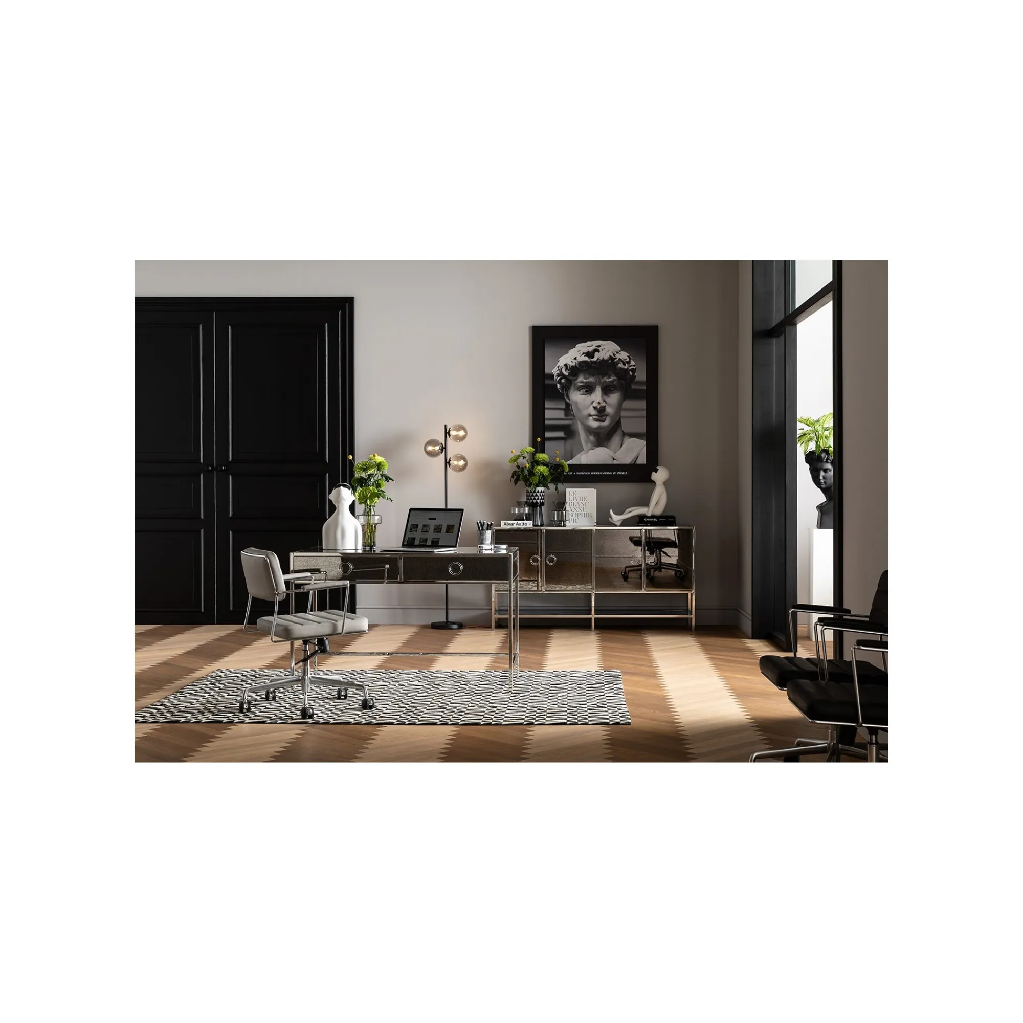 KARE Design Chaise De Bureau Pivotante Dottore Grise ^ Chaise De Bureau