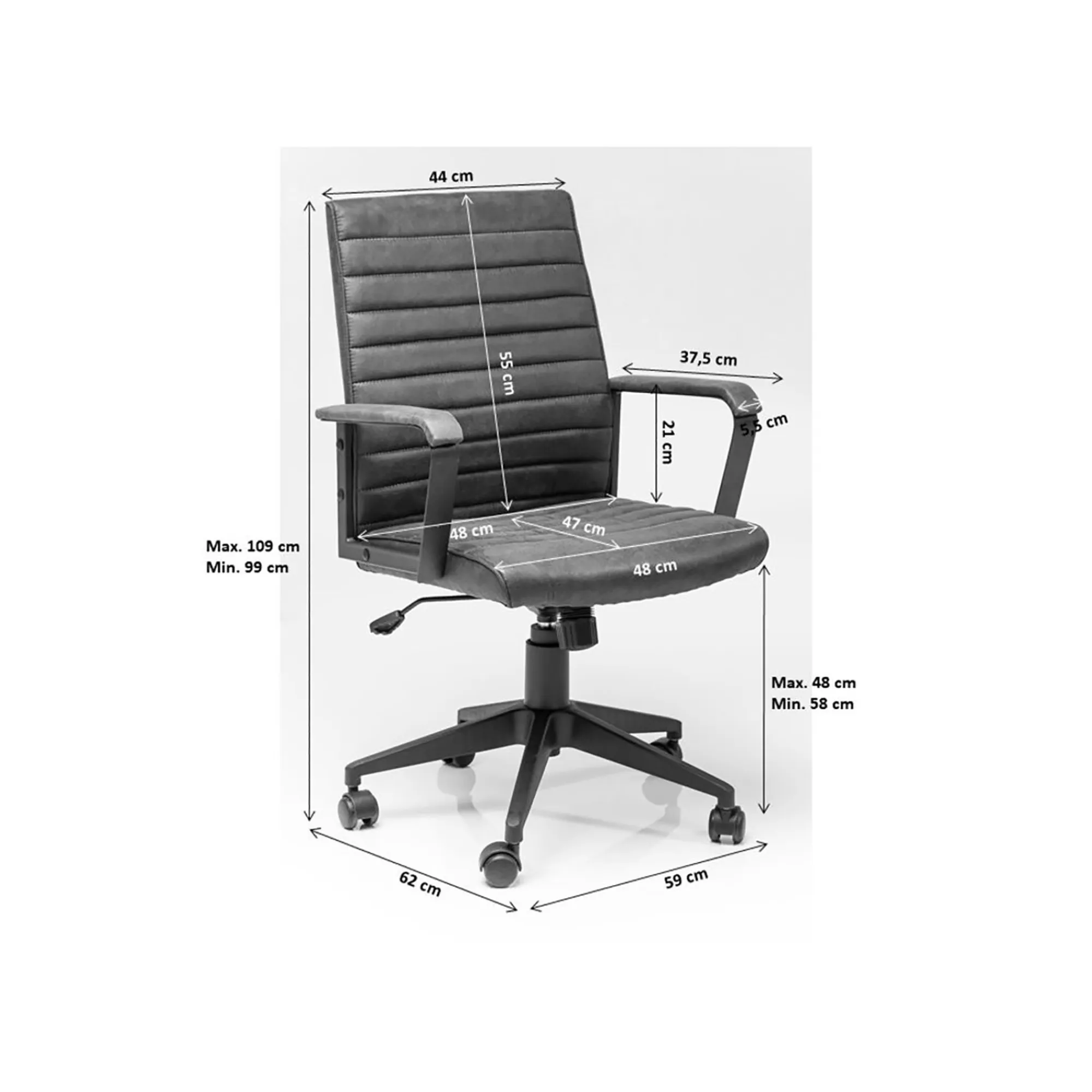 KARE Design Chaise De Bureau Pivotante Labora Taupe ^ Chaise De Bureau