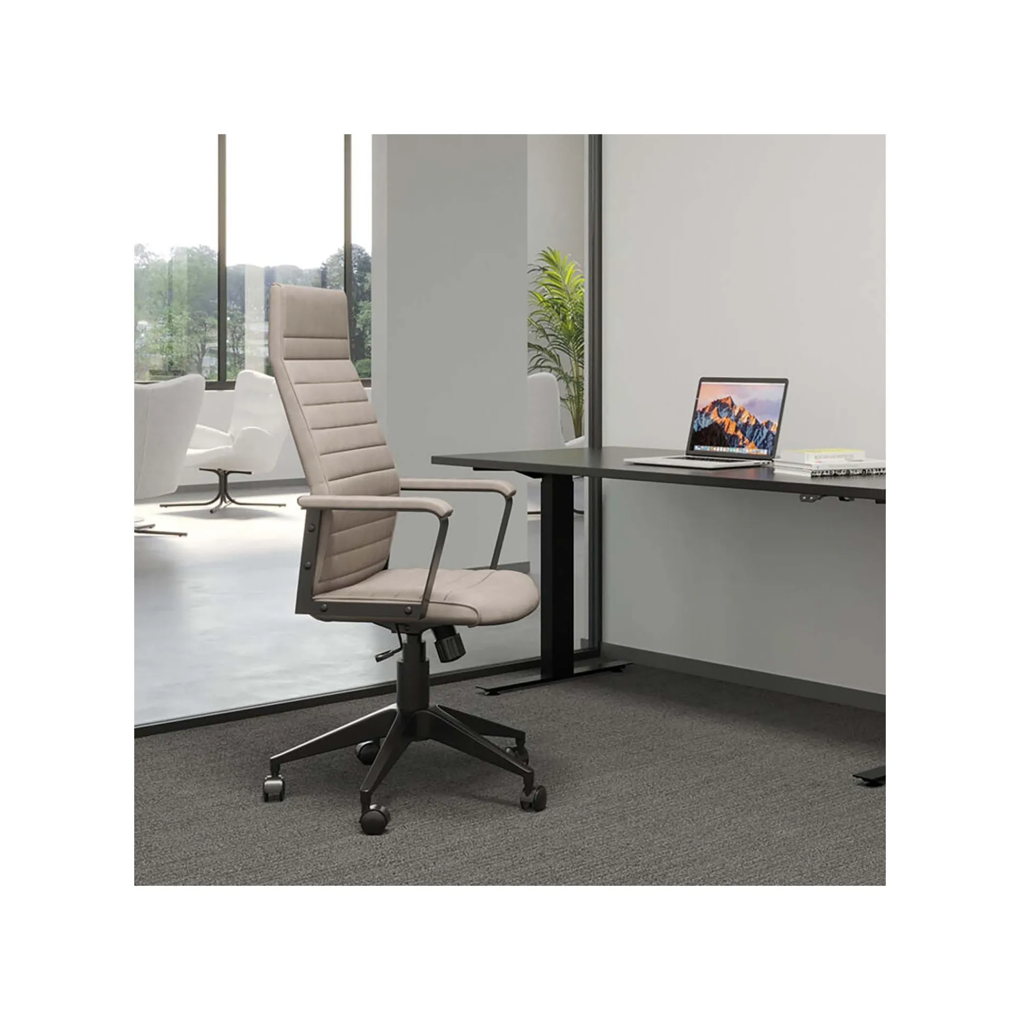 KARE Design Chaise De Bureau Pivotante Labora Haute Taupe ^ Chaise De Bureau