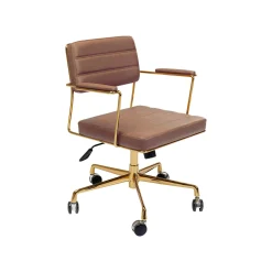 KARE Design Chaise De Bureau Pivotante Dottore Marron ^ Chaise De Bureau