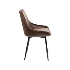 KARE Design Chaise East Side Velours Marron ^ Chaise