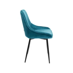 KARE Design Chaise East Side Velours Bleu-vert ^ Chaise