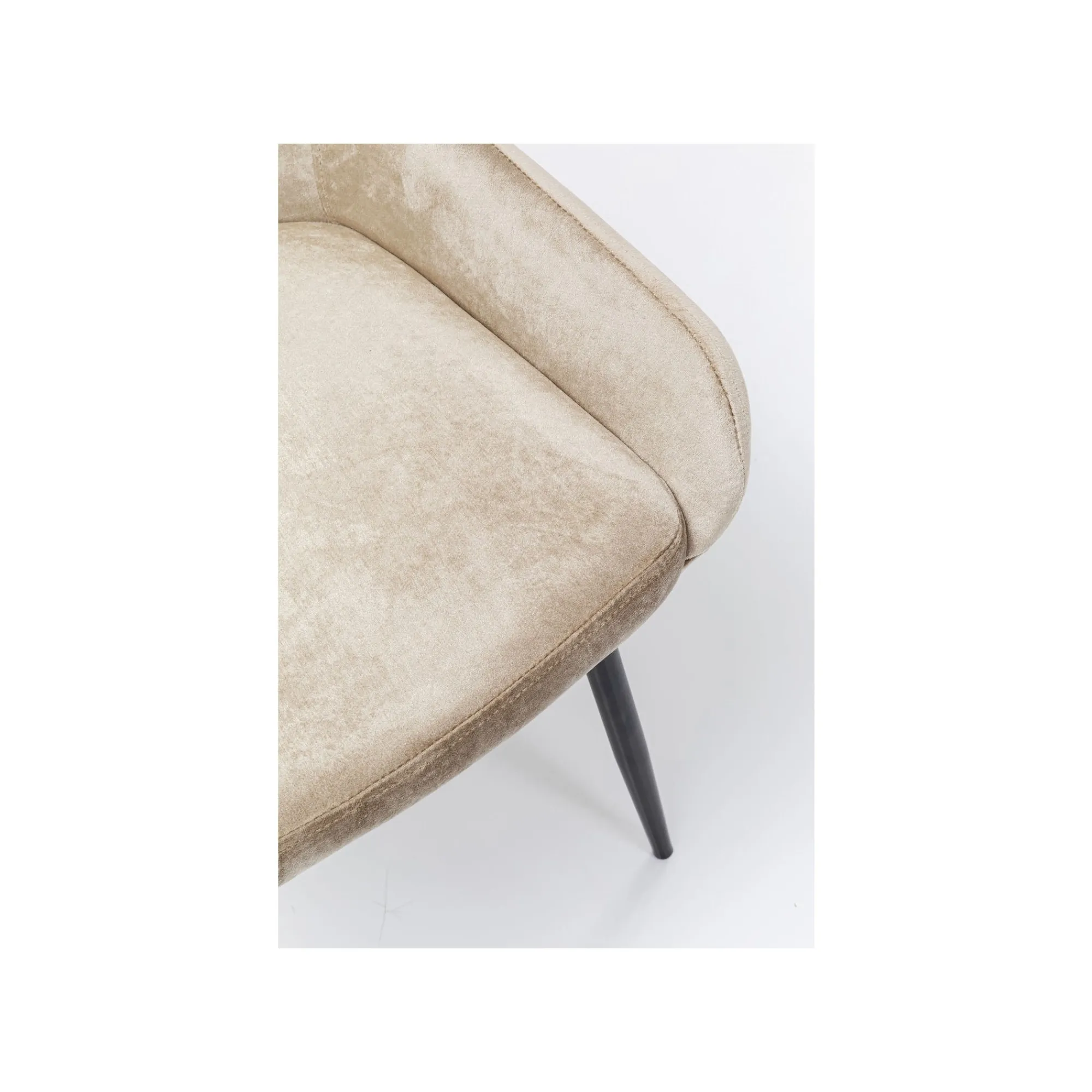 KARE Design Chaise East Side Velours Beige 52cm ^ Chaise