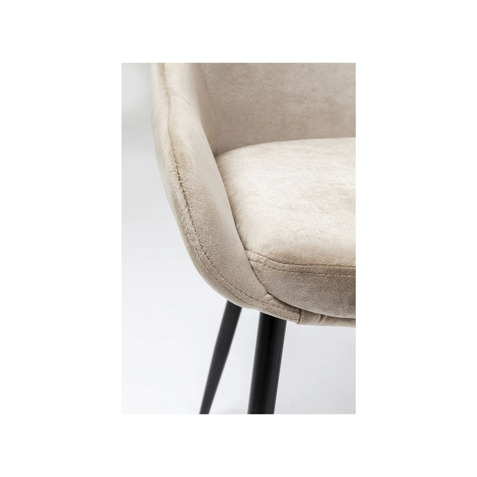 KARE Design Chaise East Side Velours Beige 52cm ^ Chaise