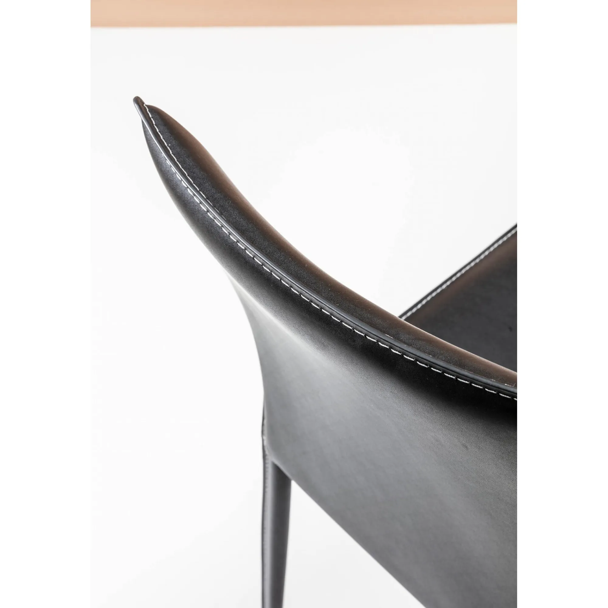KARE Design Chaise En Cuir Milano Noire ^ Chaise