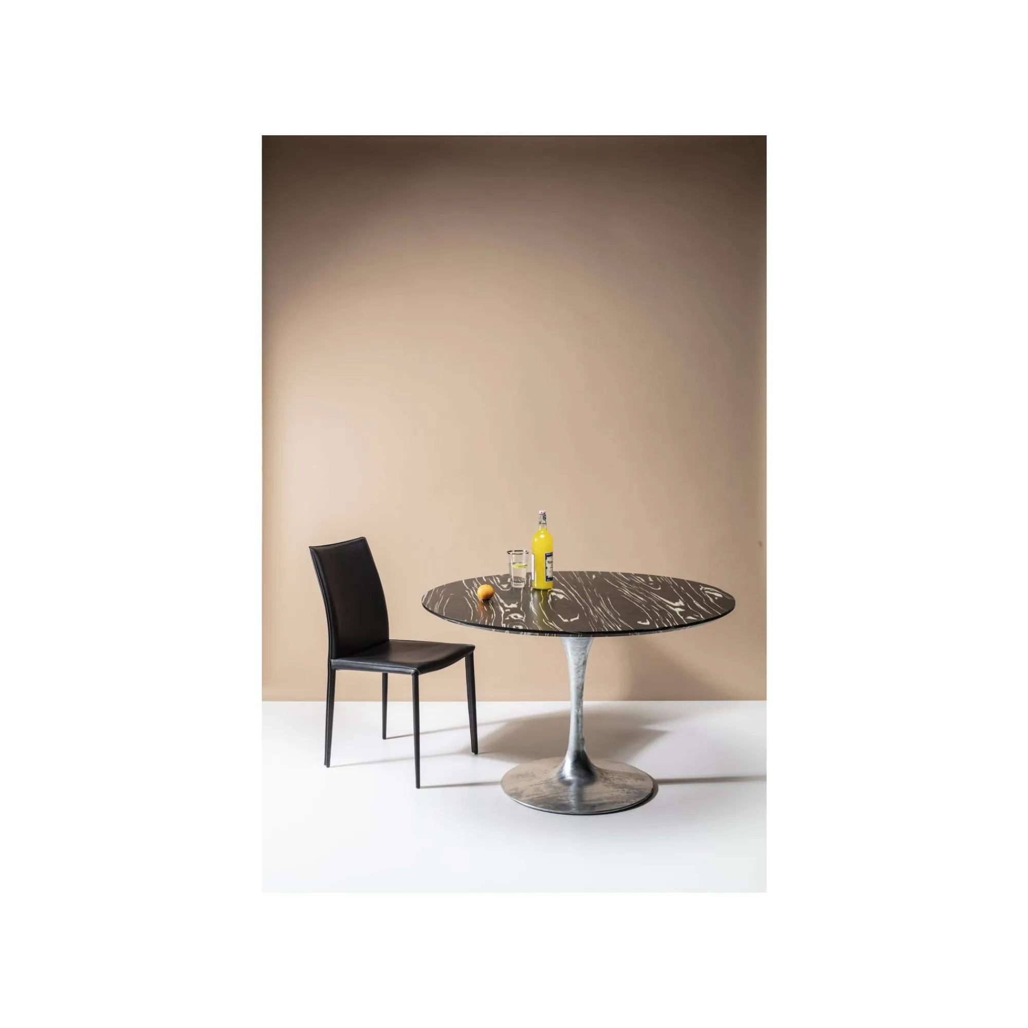 KARE Design Chaise En Cuir Milano Noire ^ Chaise